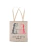 Mr. & Mrs. Panda Tasche Axolotl Liebe mit Spruch in Grau Pastell