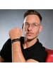 Adeliás Herren Armband – Lederarmband aus Leder 23 cm in schwarz
