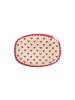Rice Melamin Teller rechteckig Hearts Print in rot