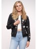 Cloud5ive Cloud5ive Blouson  Bomber-Jacket with flower print in black/multicolor