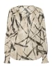 Kaffe Langarm-Bluse KAarchy Regular fit in Feather Gray/Black Graphic