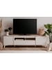 Furn.Design TV-Lowboard weiß, Sandstein 177 cm, TV-Unterteil mit 6 Fächern