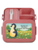 Mr. & Mrs. Panda Bento Box Pinguin Marienkäfer Design mit Spruch in Rot Pastell