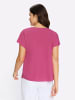 Sieh an! Schlupfbluse in fuchsia-jeansblau