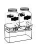 Secret de Gourmet Doppelter Getränkeverteiler auf Ständer, 4L x 2 in Schwarz, (B) 33 x (H) 31 cm
