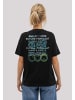 F4NT4STIC T-Shirt Smiley Originals Future Forecast Streetwear in off black