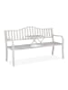 relaxdays Gartenbank in Weiß/ Bronze - (B)150 x (H)89 x (T)58,5 cm
