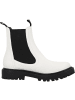 palado Chelsea Boots in White/stitch black