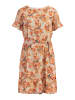 Usha Damen Kleid in Orange Hellgelb