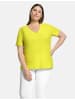 SAMOON T-Shirt Kurzarm Rundhals in Lemon Green