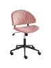 Beliani Bürostuhl KIANA in Rosa/Schwarz - (W) 55 x (H) 74 x (L) 55 cm