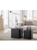 home24 Beistelltisch Square 2er-Set in Esche Schwarz