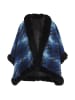 Usha Women Poncho in Blau Mehrfarbig
