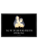 Mr. & Mrs. Panda Schmutzmatte Pinguin umarmen mit Spruch in Schwarz