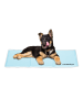 relaxdays Kühlmatte "Hund" in Hellblau - 50 x 90 cm