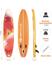 COSTWAY SUP Board 320cm mit 5 Ringen in Orange