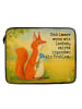 Mr. & Mrs. Panda Laptop Case Eichhörnchen Blume Design mit Spruch in Weiß