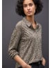 Street One Bluse in beige schwarz