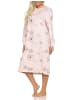 NORMANN Nachthemd langarm Kuschel interlock - 87463 in rosa
