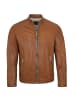 Milestone Lederjacke Lammnappa in Cognac