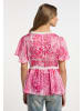 IZIA Bluse in Pink Weiss