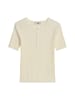 Marc O'Polo DENIM Feinstrick-Kurzarm-Pullover slim in Creamy White