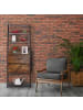 relaxdays Vintage Regal in Schwarz/ Braun - (B)60 x (H)164 x (T)41,5 cm
