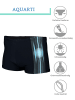 Aquarti Aquarti Herren Badehose Kurz Sportlich Streifen in schwarz/blau
