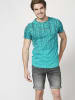 KOROSHI Kurzarm T-Shirt in grun