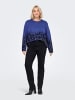ONLY Carmakoma Strickpullover Curve Rundhals Langarm weich warm in Blau