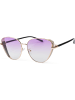 styleBREAKER Cateye Sonnenbrille in Gold / Lila getönt