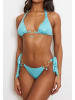 Moda Minx Bikini Top Mykonos Pendant Hoop Triangle in Baby Blue Shimmer