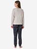 Schiesser Pyjama Family in beige-mel.