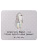Mr. & Mrs. Panda Mouse-Pad Zahnarzt Magier mit Spruch in Grau Pastell
