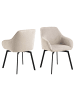 ebuy24 Esszimmerstuhl Clara Beige 2er Set