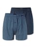 Schiesser Boxer Boxershorts in dunkelblau, gemustert