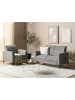 Beliani 2-Sitzer Sofa FENES in Grau/Schwarz - (W) 142 x (H) 90 x (L) 75 cm