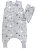 TupTam Winterschlafsack mit Armen Beinen in grau/weiß