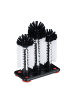 relaxdays 2x Gläserspülbürste in Weiß/Schwarz - (B)18,5 x (H)22 x (T)9,5 cm