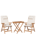 Beliani 3-tlg Bistro Set JAVA PREMIUIM in Braun/Beige
