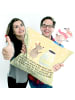 Mr. & Mrs. Panda Kopfkissen Maus Sterne mit Spruch in Gelb Pastell