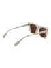 MAX & CO Frauen Sonnenbrille Quadratisch Beige