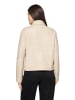 AMBER & JUNE Kunstleder-Jacke mit Kragen in beige