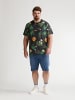Petrol Industries Plus Size T-Shirt mit Allover-Print ArenaGris in Schwarz