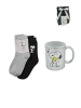 ONOMATO! 2er-Set: Socken und Tasse Peanuts Geschenk-Set in Silber