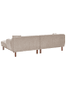 Beliani Ecksofa HOLT in Beige/Braun - (W) 241 x (H) 82 x (L) 159 cm