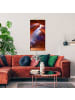 WALLART Stoffbild mit Posterleisten - Lichtspiel im Antelope Canyon in Orange