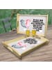 Mr. & Mrs. Panda Tablett Axolotl Freundin mit Spruch in Grau Pastell
