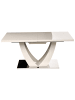 Beliani Ausziehbarer Tisch MERRAN in Beige - (W) 90 x (H) 76 x (L) 160 cm