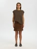 SELECTED FEMME Strickweste mit Rundhalsausschnitt und lockerer Passform in Dachshund/Melange